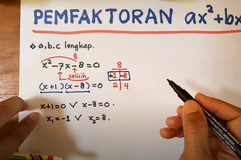 Carilah Akar-Akar Persamaan Kuadrat Berikut, Jawaban Soal TVRI 23 Juli 2020 SMA