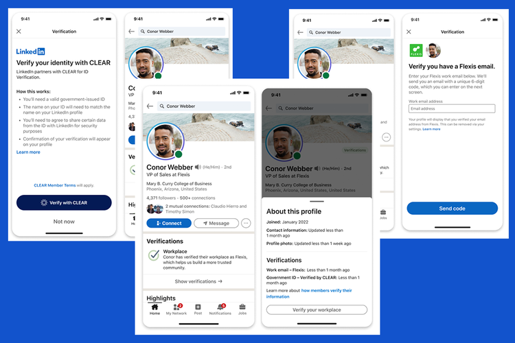 Tiga metode verifikasi akun LinkedIn
