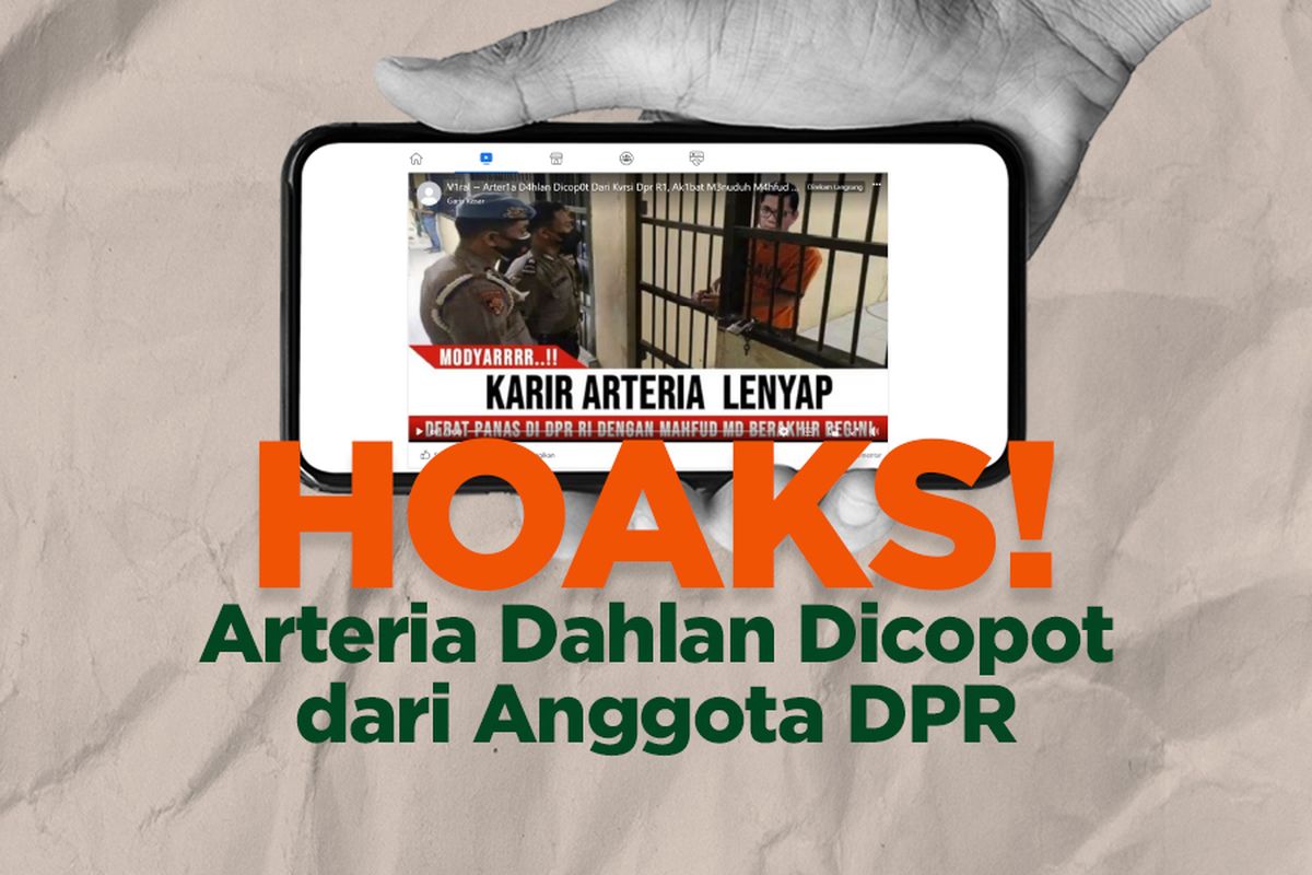 HOAKS! Arteria Dahlan Dicopot dari Anggota DPR