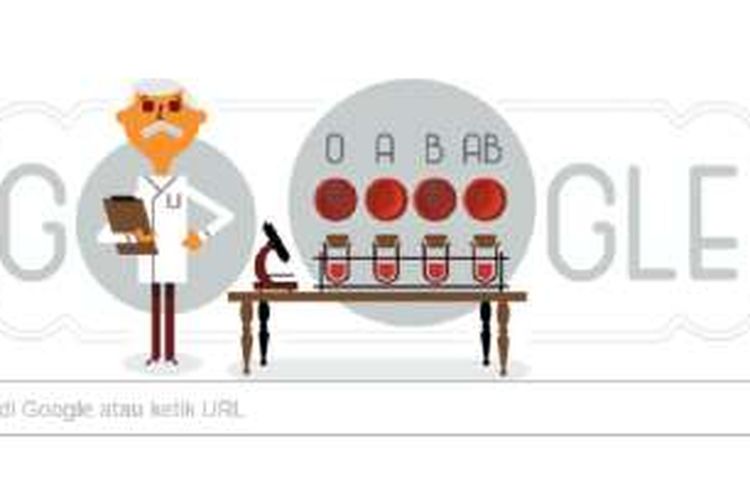 Google peringati hari  ulang tahun ilmuwan Karl Landsteiner.