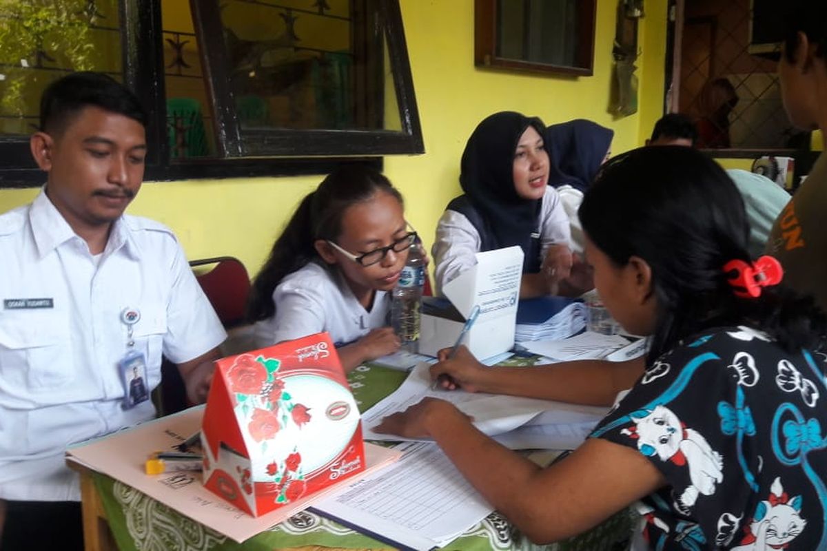 Kegiatan Bina Penduduk di Keluraan Kramat,  Senen, Jakarta Pusat, Rabu (10/7/2019).