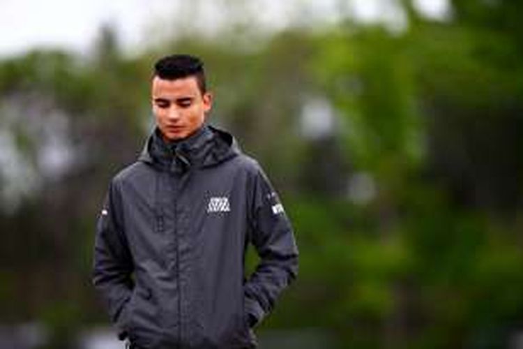 Pebalap Manor Racing asal Jerman, Pascal Wehrlein, tiba di Sirkuit Gilles Villeneuve jelang sesi latihan ketiga GP Kanada, Sabtu (11/7/2016).