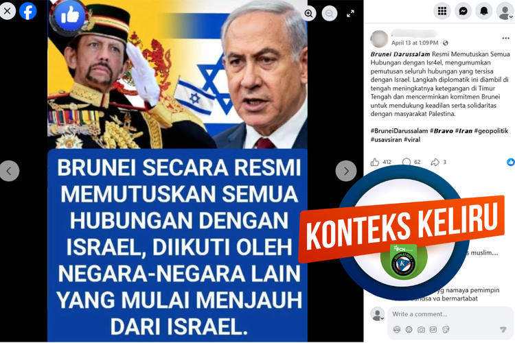 INFOGRAFIK: Kabar Keliru Brunei Putuskan Semua Hubungan dengan Israel, Cek Faktanya