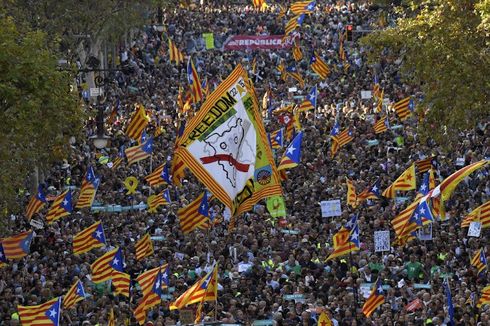 Catalonia Ancam Pembangkangan Sipil Besar-besaran  