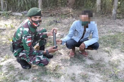 Warga Perbatasan RI-Timor Leste Serahkan Granat Senapan Buatan Belgia ke TNI, Milik Almarhum Sang Ayah