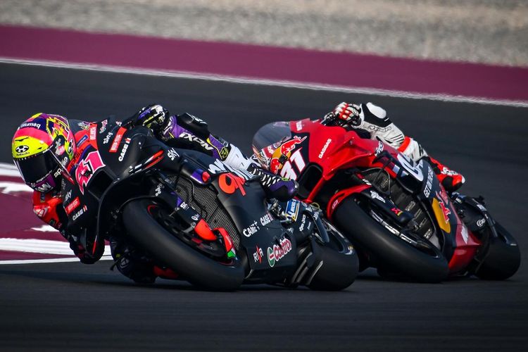 Aleix Espargaro saat berlaga pada MotoGP Qatar 2024