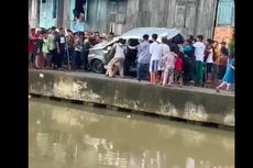 Viral, Video Warga Ceburkan Mobil ke Sungai di Palembang, Pengemudi Ugal-ugalan Tabrak 2 Orang