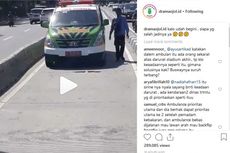 Viral, Ambulans Lawan Arah Masuk Jalur Bus Transjakarta 