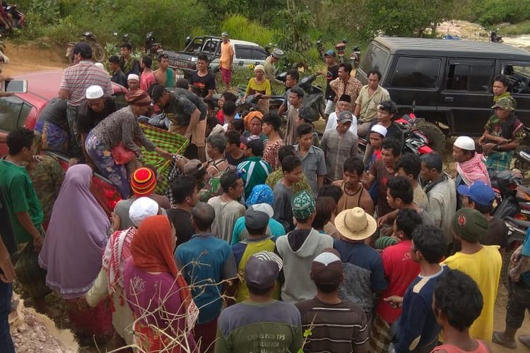 Lombok Barat, suasana evakuasi korban tambang