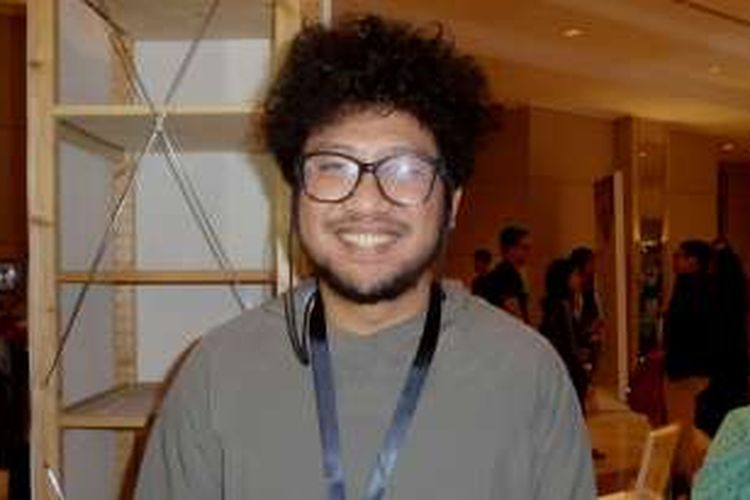 Kunto Aji usai menjadi pembicara IdeaFest 2016 di JCC Senayan, Jakarta Selatan, Jumat (23/9/2016).  