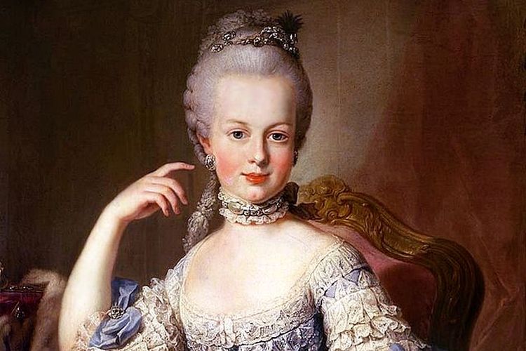 Ilustrasi Marie Antoinette di masa belia. [Via  Wikiemdia Commons]
