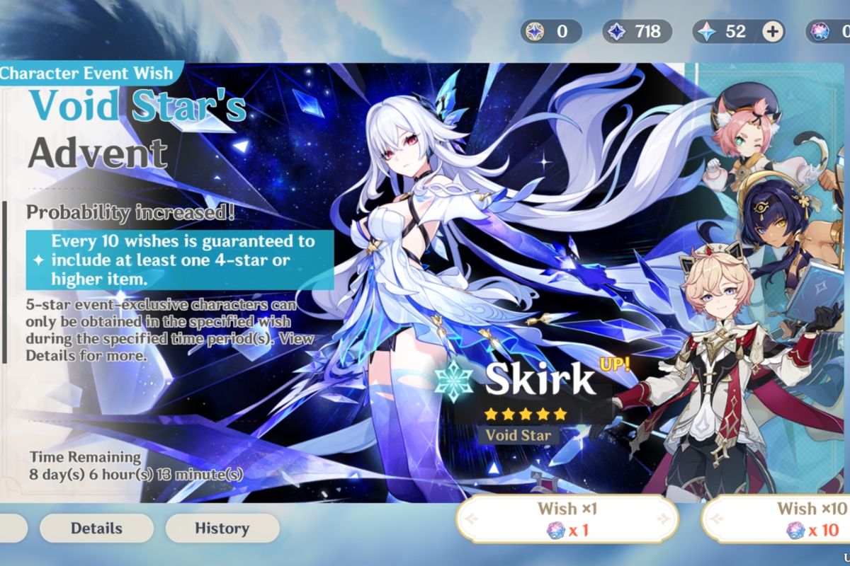Tampilan sistem gacha di Genshin Impact.