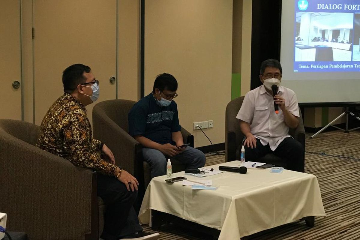 Diskusi Pendidikan yang digelar Forum Wartawan Pendidikan dan Kebudayaan di Bogor, 16-18 April 2021.