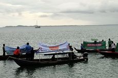 Aksi di Laut, Nelayan Sembulang Tolak Relokasi untuk Rempang Eco-City