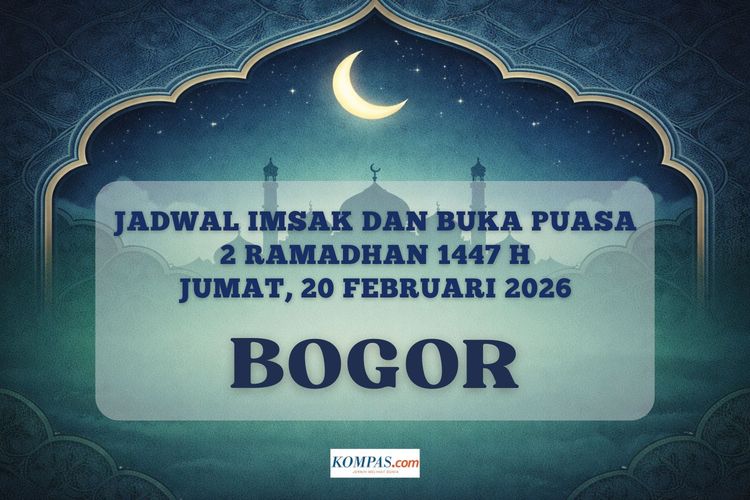 Jadwal imsak dan buka puasa Kota Bogor Hari Ini, 20 Februari 2026 atau 2 Ramadhan 1447 H.