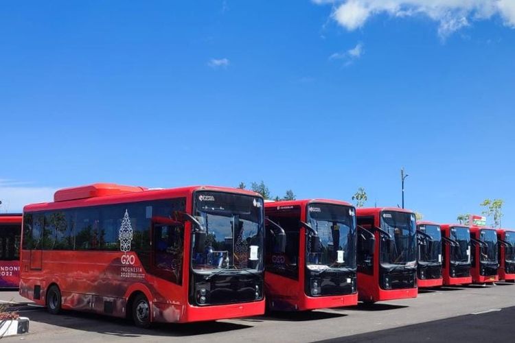 Bus listrik DAMRI untuk pergelaran KTT G20