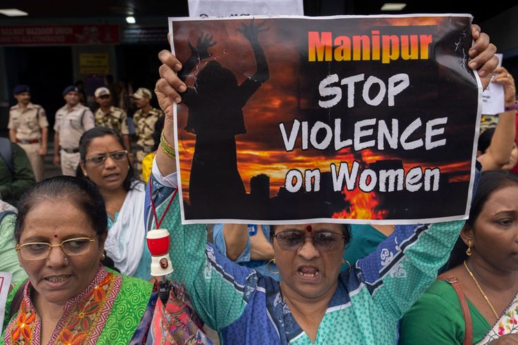 Protes telah mengguncang parlemen India selama tiga hari berturut-turut terkait bentrokan etnis di negara bagian Manipur pada Senin (24/7/2023).