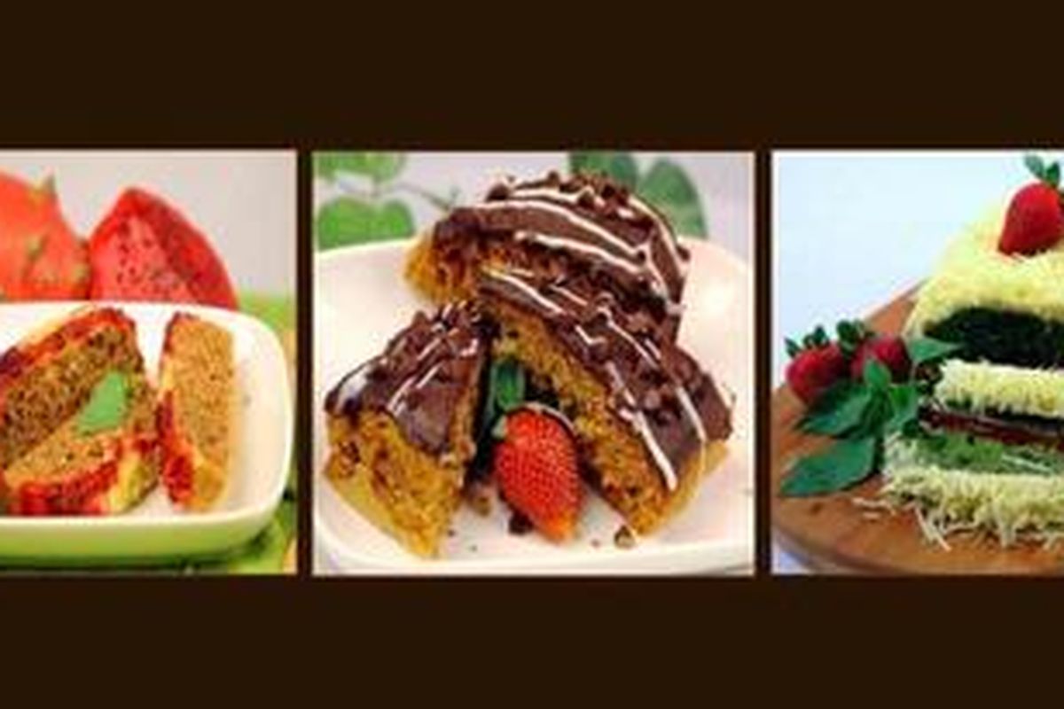Cake pisang ini memiliki berbagai varian rasa, antara lain buah naga, moka, dan keju pandan.