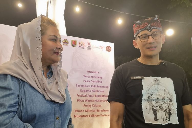 Menparekraf Sandiaga Uno mengunjungi Festival Kota Semarang, Rabu (13/9/2023).