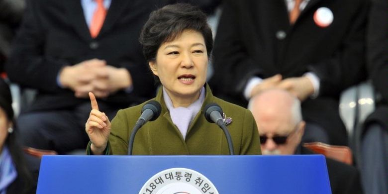 Presiden perempuan pertama Korea Selatan, Park Geun-hye.