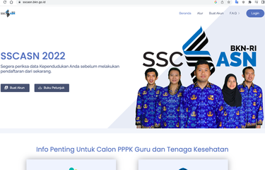 Laman sscasn bkn untuk pendaftaran calon PPPK guru 2022