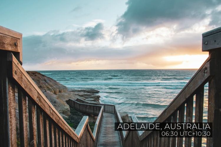 Matahari terbit di Adelaide, Australia