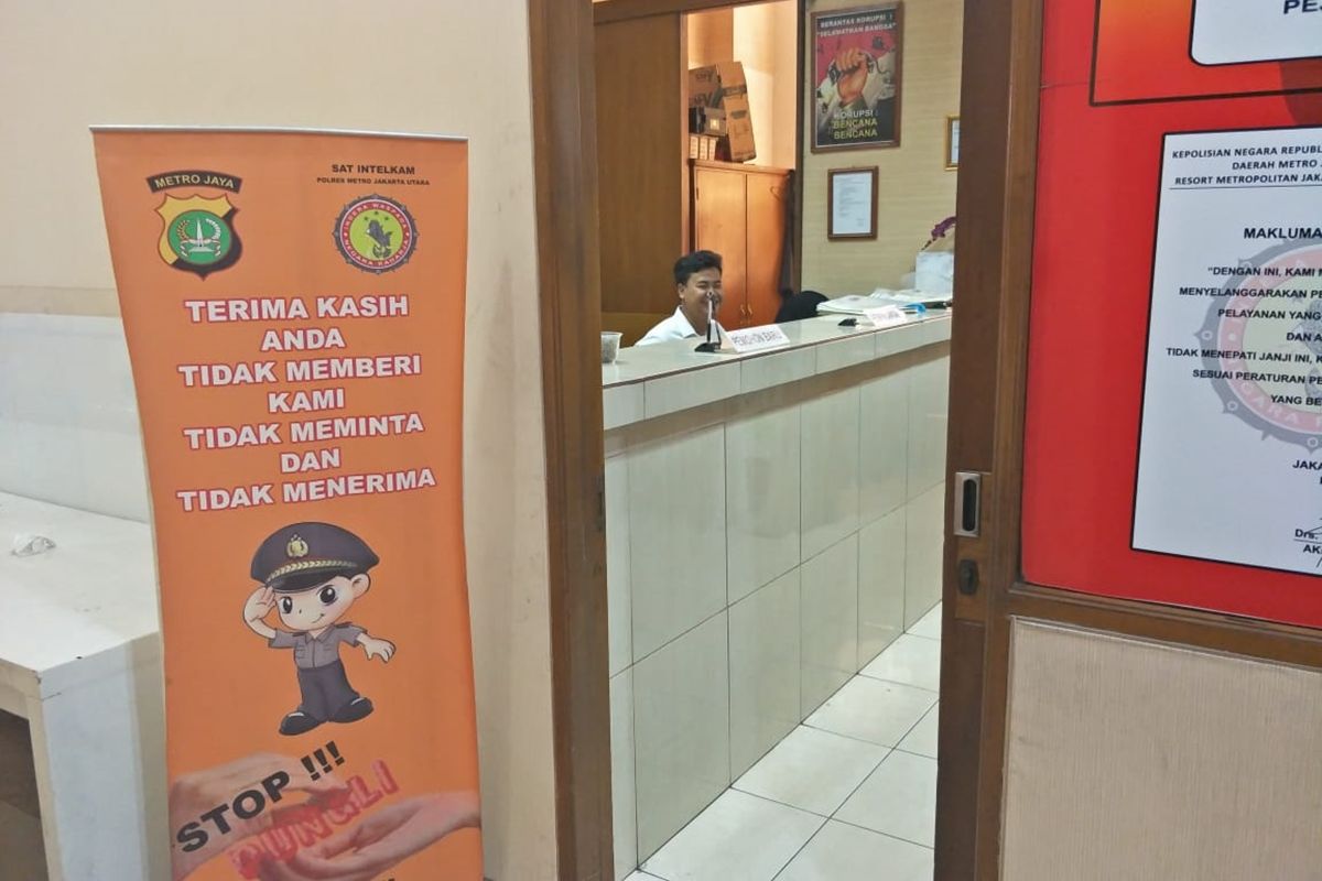 Lokasi pelayanan SKCK di Polres Metro Jakarta Utara, Senin (11/11/2019)