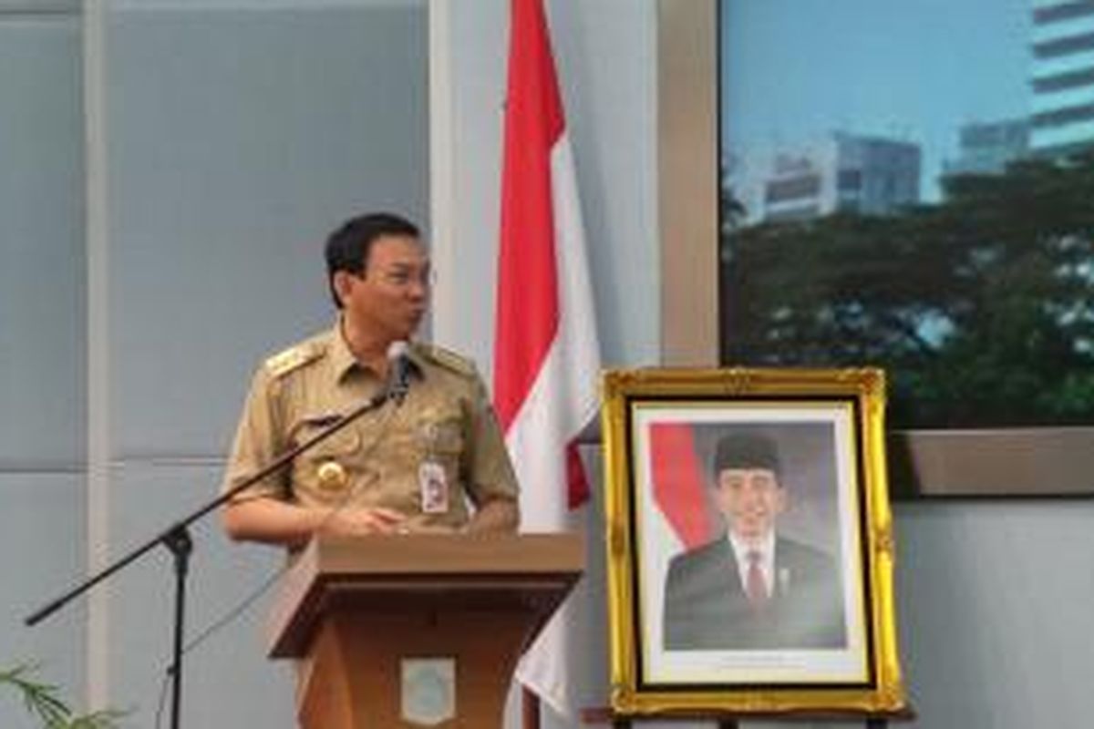 Gubernur DKI Jakarta Basuki Tjahaja Purnama di Balai Kota, Kamis (1/10/2015). 