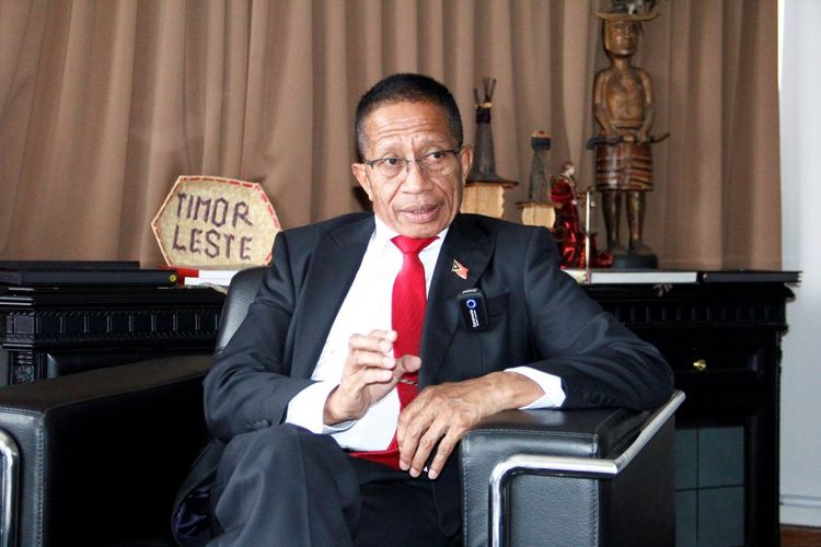 Timor Leste's Ambassador to Indonesia Filomeno Aleixo da Cruz speaks to KOMPAS GO at the country's Embassy in Jakarta on Monday, February 20, 2023. 