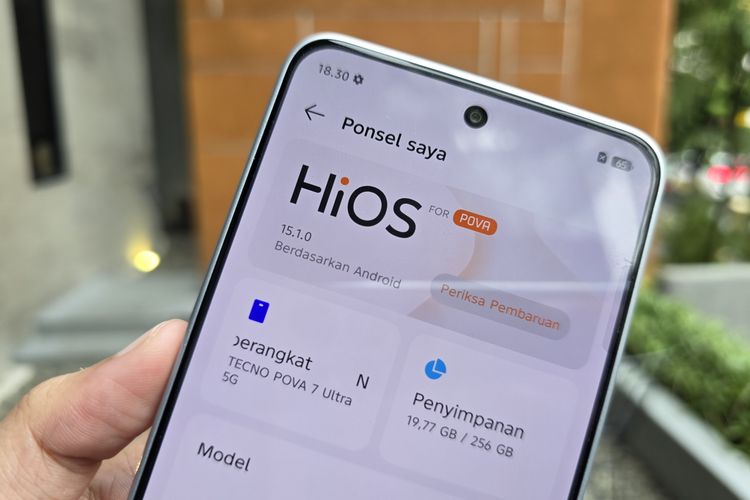 Tecno Pova 7 Ultra menjalankan software HiOS 15 berbasis Android 15.