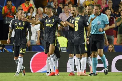 Valencia Vs Juventus, Kartu Merah Pertama Cristiano Ronaldo