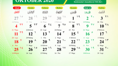 Kalender Hijriah Oktober 2026: Tanggal Islam, Weton Jawa, dan Hari Libur Nasional