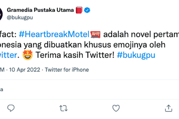 Emoji Twitter Novel Heartbreak Motel Ika Natassa