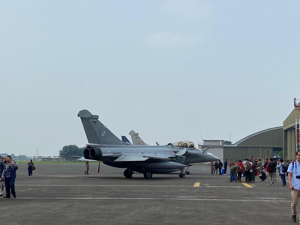 Saat AU Perancis Pamerkan Jet Tempur Rafale yang Akan Dibeli Indonesia di Lanud Halim...