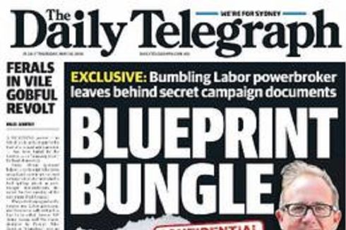 Salah Cetak, Dua Halaman Koran Ini Muncul di Tabloid Daily Telegraph