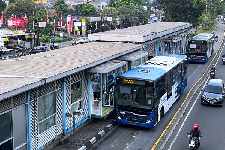 Ilustrasi bus Transjakarta