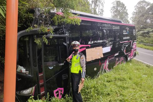 Rem Blong, Bus Pariwisata Tabrak Tebing di Jalur Maut Sarangan, Begini Nasib Penumpangnya