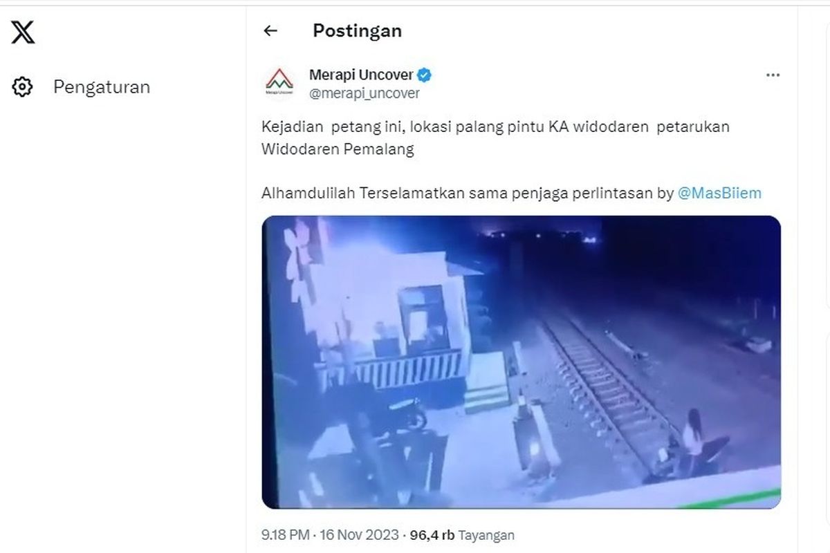 Tangkapan layar perempuan yang diduga sedang melakukan percobaan bunuh diri.