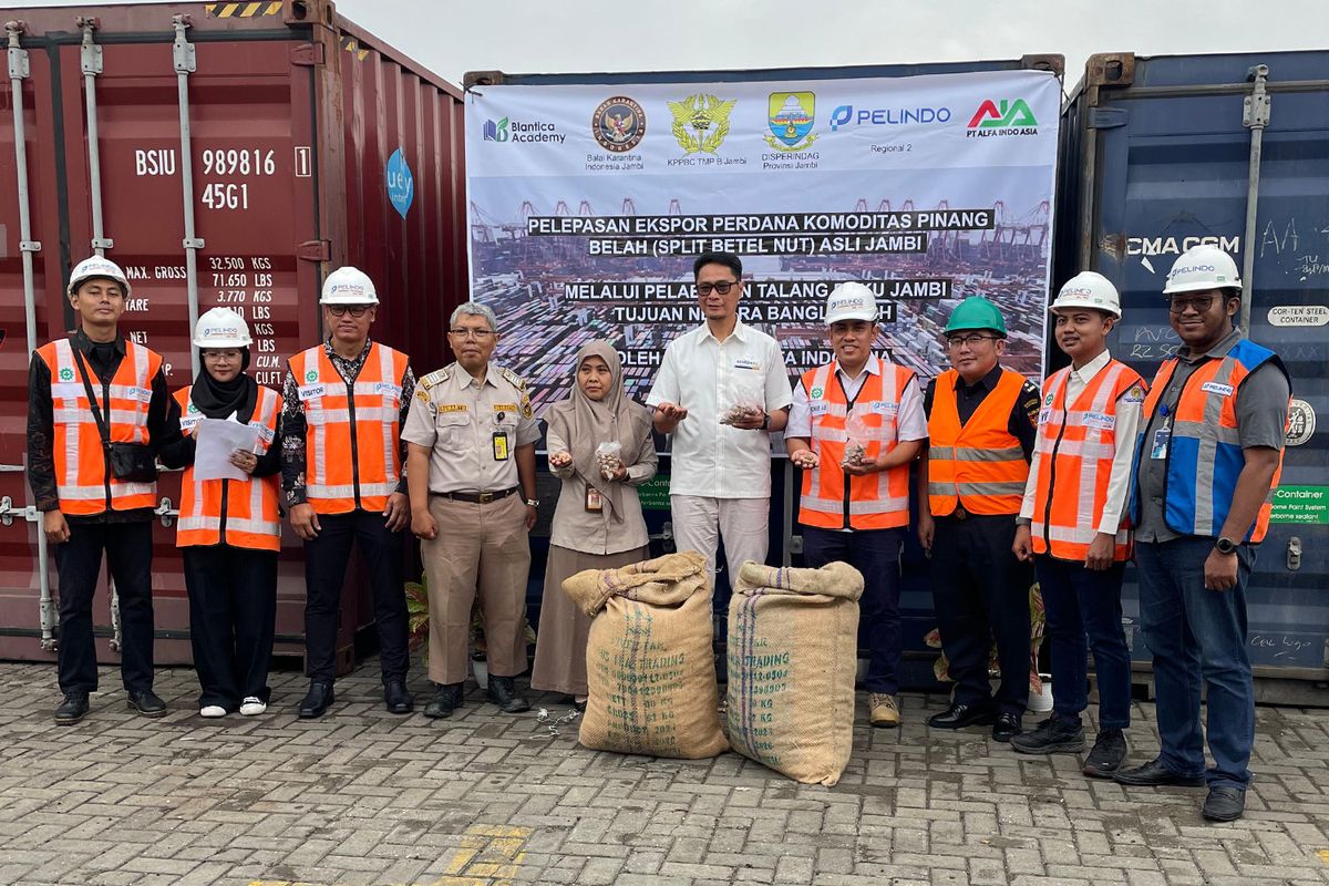 Seremini pelepasan ekspor pinang oleh IPC Terminal Petikemas Jambi