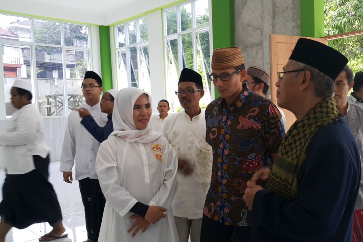 Calon wakil gubernur DKI Jakarta Sandiaga Uno di Kemang Selatan, Jakarta Selatan, Senin (24/4/2017).