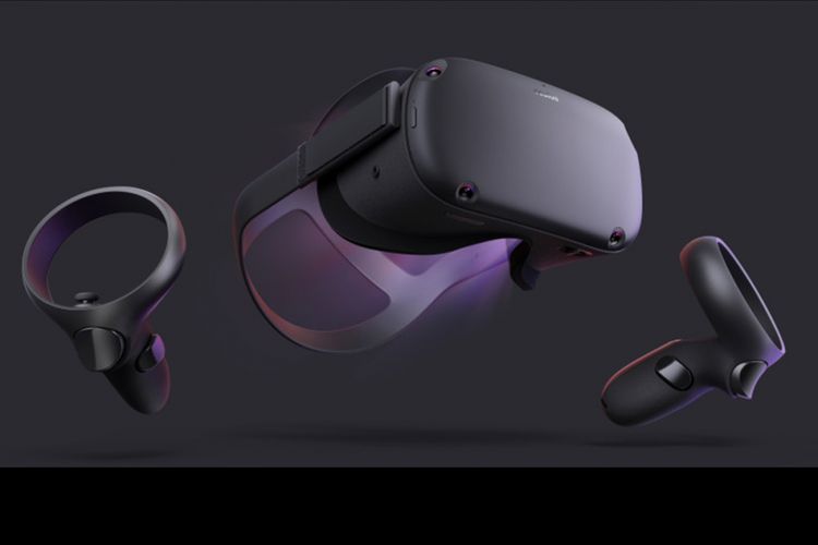 Headset VR stand-alone Oculus Quest dan motion controller Touch.