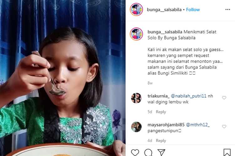 Cerita Bunga Gadis Kecil Yang Viral Dengan Video Mukbang Versi Bahasa Jawa Halaman All Kompas Com