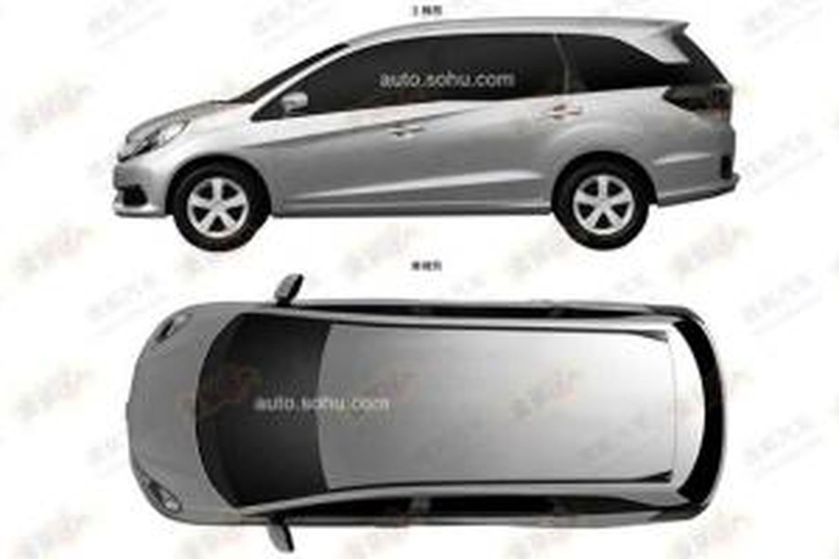 Desain Honda Mobilio dipatenkan di China, pertanda akan dijual dalam waktu dekat.