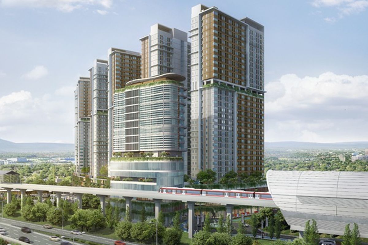 Ilustrasi desain LRT City Cibubur.