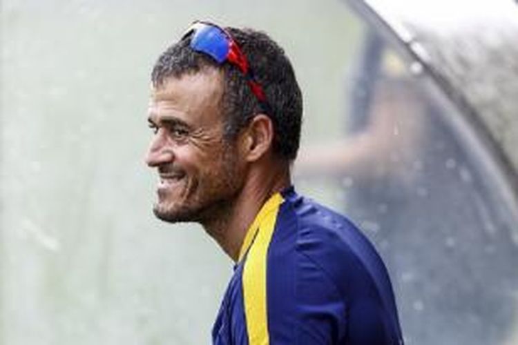 Pelatih Barcelona, Luis Enrique. 