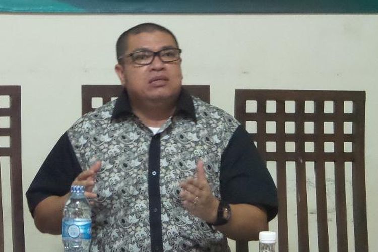 Pengacara Razman Arif Nasution dalam diskusi Forum Jaringan Islam Sosialis, Jakarta Pusat, Jumat (13/5/2016).
