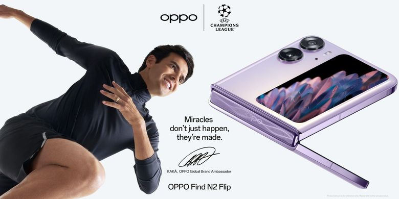 Ricardo Kaká didapuk sebagai Global Brand Ambassador untuk kemitraan OPPO dengan Liga Champions UEFA.