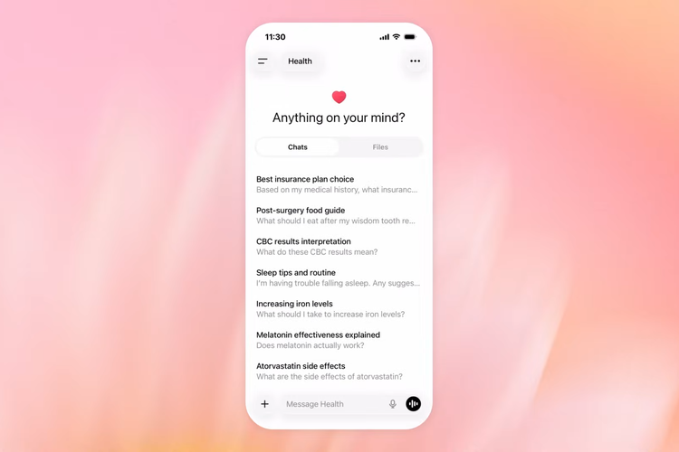 Berbeda dari percakapan ChatGPT biasa, kata OpenAI, ChatGPT Health berjalan di ruang terpisah dengan lapisan keamanan tambahan.