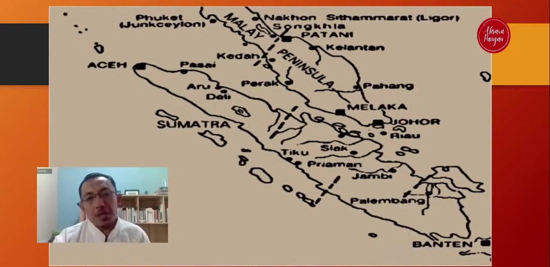 Jalur perdagangan rempah di sekitar Sumatera Barat dan Selat Malaka