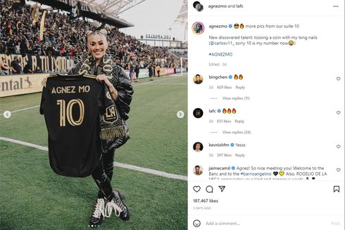 Agnez Mo Jadi Tamu Istimewa Klub Los Angeles FC, Dapat Jersey Nomor 10